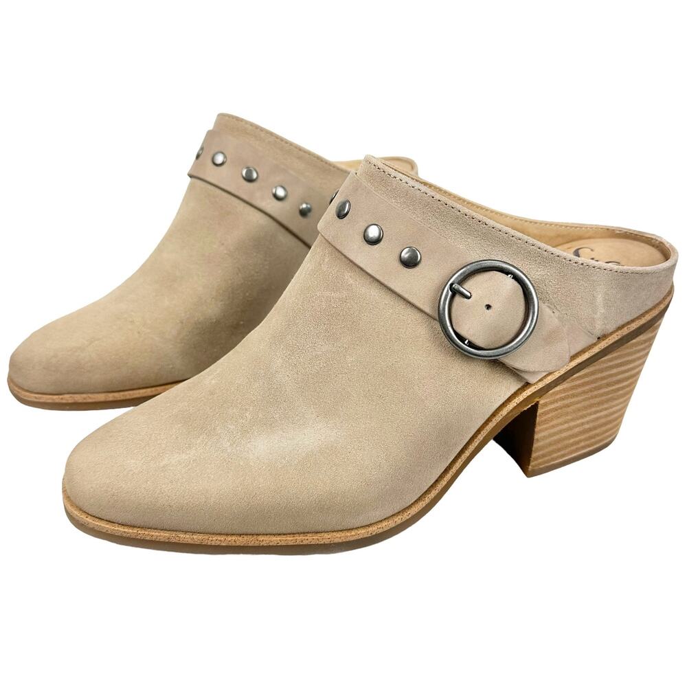 Sofft Corey Belted Clog in Cashmere Suede, Size 11M